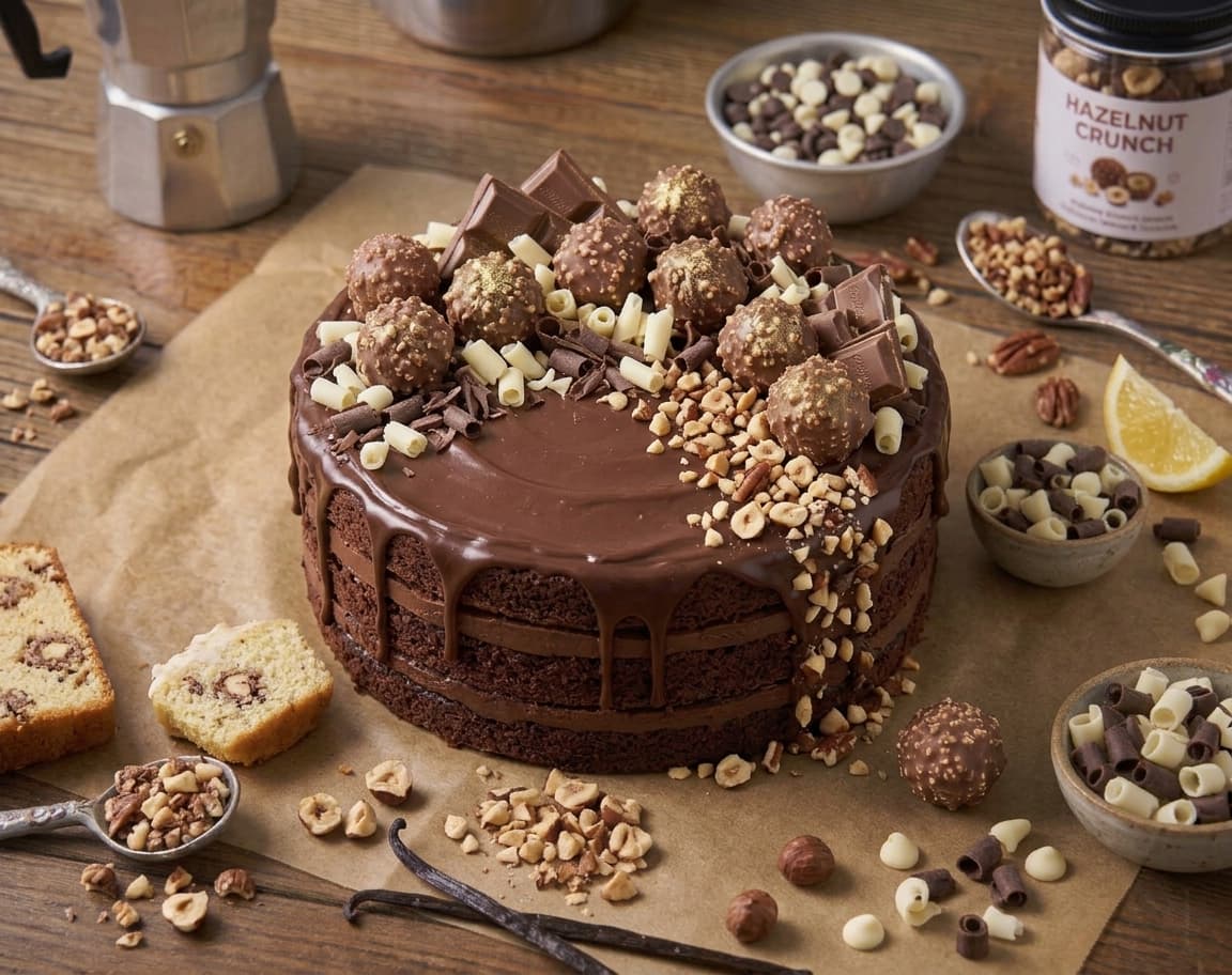 Chocolate Ferrero Rocher Cake